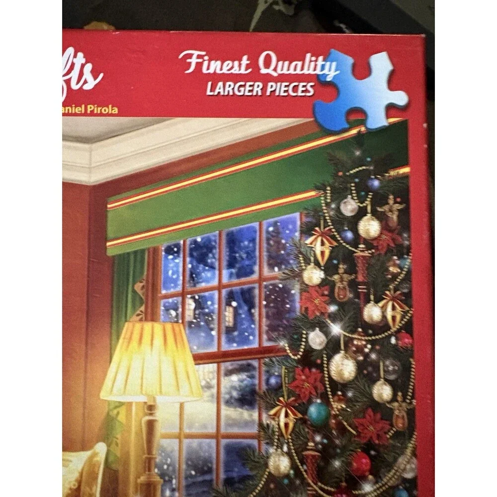 White Mountain Delivering Gifts 550 Piece Puzzle Santa Christmas
